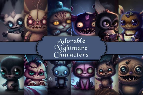 Adorable Nightmare Character Backgrounds: Playfully Eerie Art