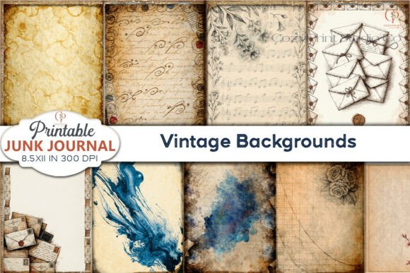 Authentic Texture: Using Vintage Backgrounds Junk Journal Pages