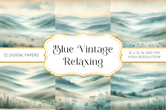 Blue Vintage Relaxing Backgrounds: A Designer's Guide to Calming Digital Paper