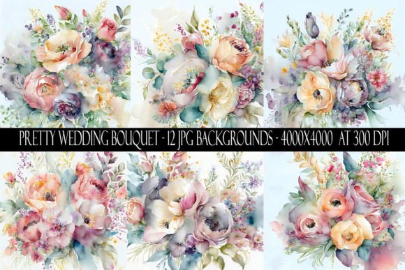 Charming Floral Foundations: Exploring Pretty Wedding Bouquet Backgrounds