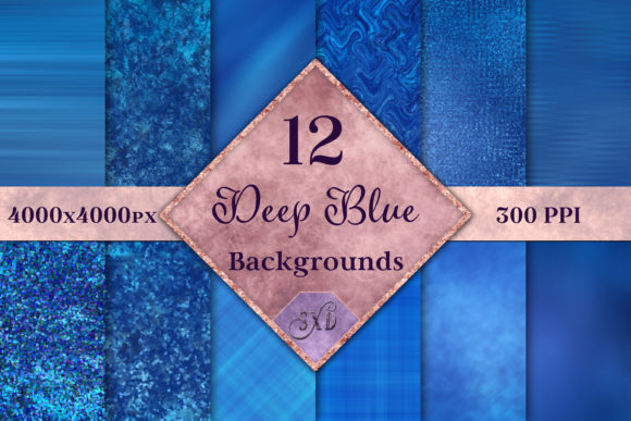 Deep Blue Backgrounds: 12 High-Resolution Images