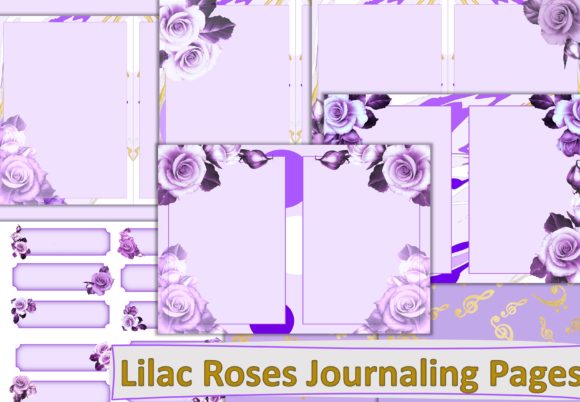 Elegant Purple Roses Journal Backgrounds: Your Creative Canvas