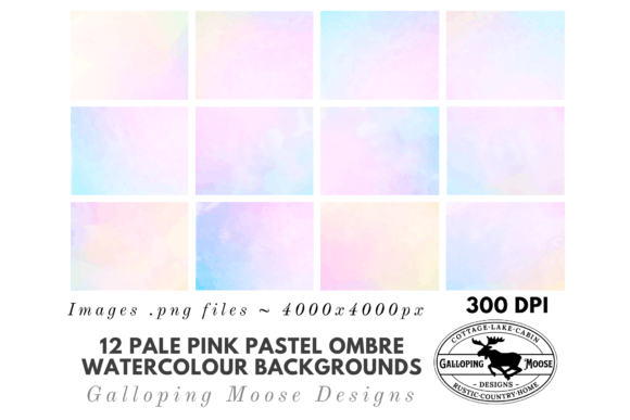 Elevate Projects with Pink Pastel Ombre Watercolor Backgrounds