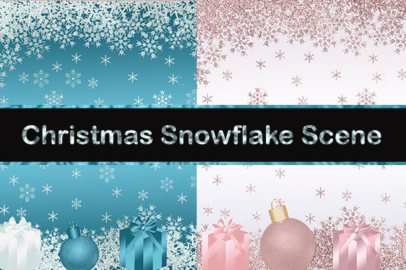 Elevate Your Holiday Projects with Christmas Snowflake Scene Backgrounds