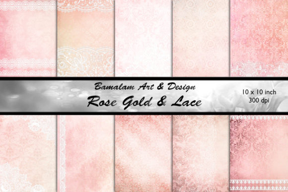 Embrace Shabby Chic: 10 Rose Gold & Lace Digital Backgrounds