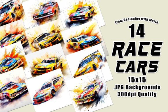Race Car Watercolor Backgrounds: A Creative Toolkit