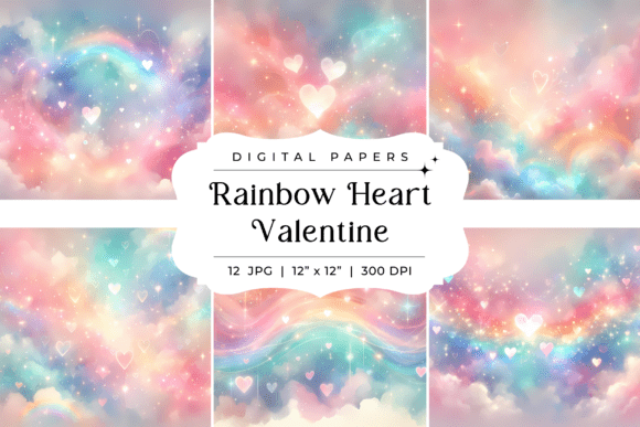 Rainbow Heart Valentine Backgrounds: A Creative Asset