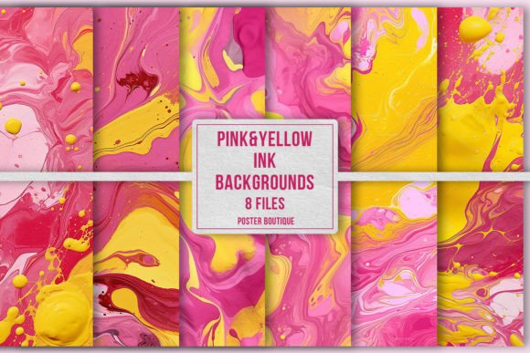 Transform Your Projects with Pink Yellow Ink Backgrounds