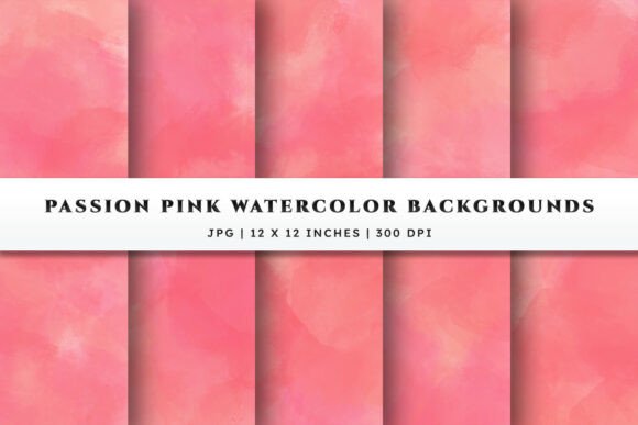 Watercolor Backgrounds - Passion Pink: A Bold & Romantic Design Asset