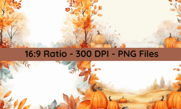 Watercolor Fall Backgrounds: 30 Designs for Your Projects
