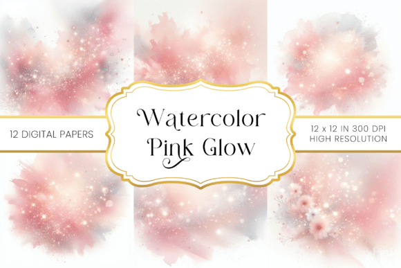 Watercolor Pink Glow Backgrounds: A Designer's Asset