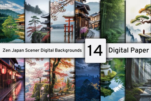 Zen Japan Scener Digital Backgrounds: Your Shortcut to Serene Design